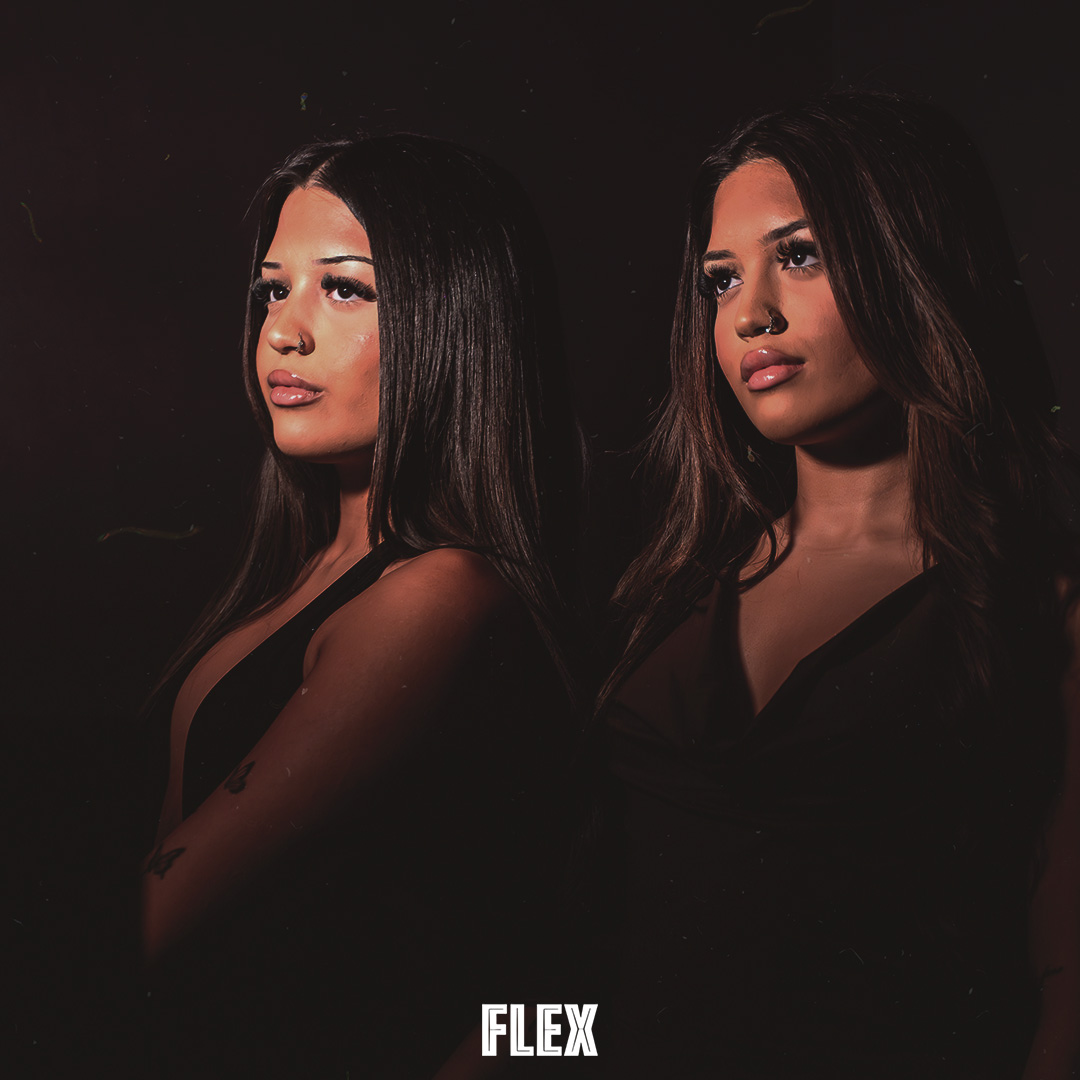 Two guests photographed at Flex