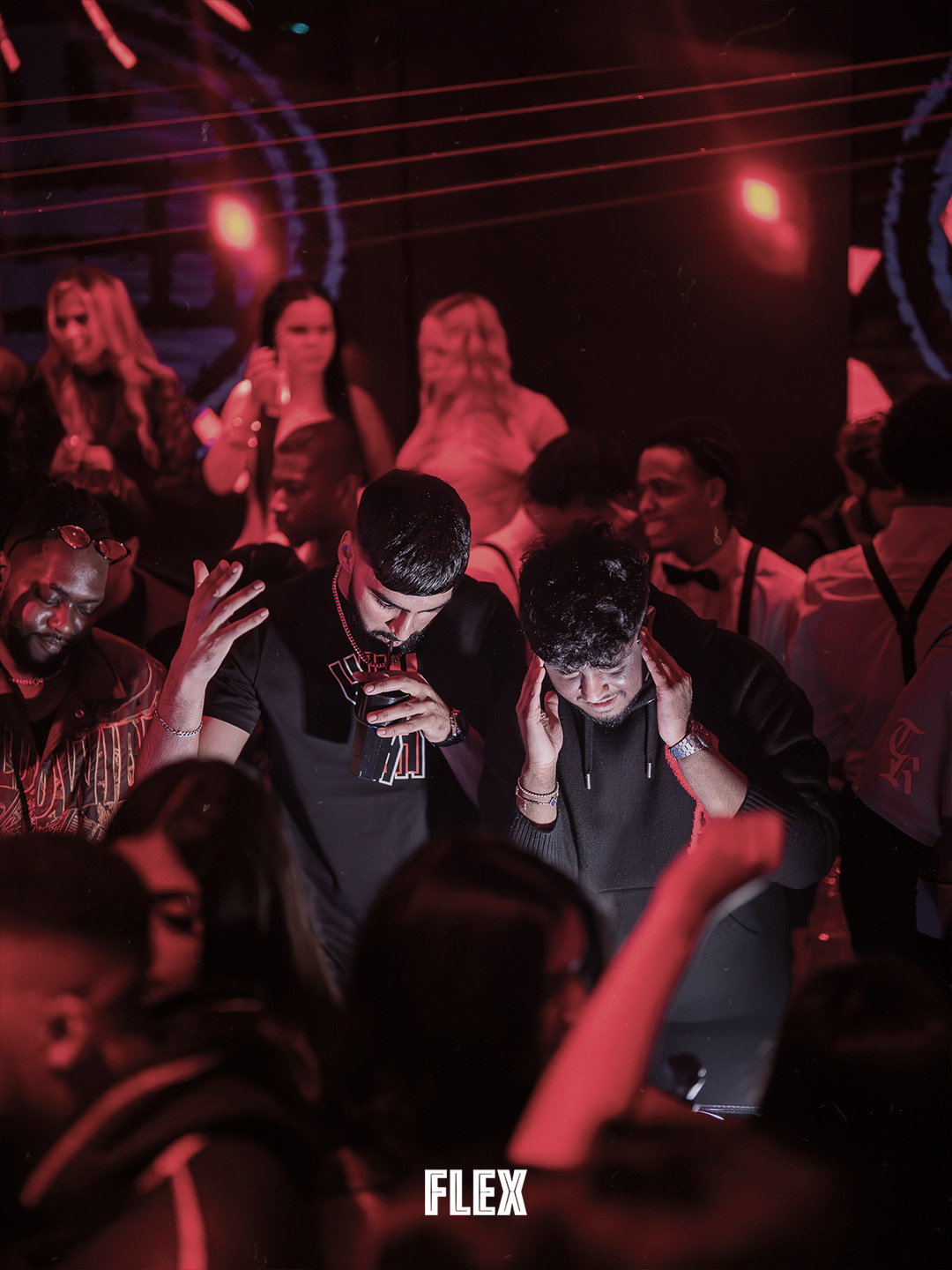 Guests moving to the music at Flex